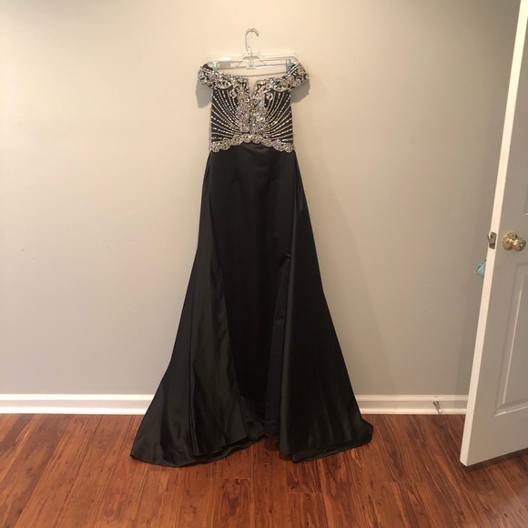 Rachel Allan Gown Black Dress - Picture 3 of 8